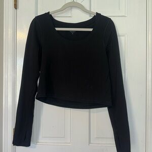 Athleta Black Long Sleeve Women's Tee